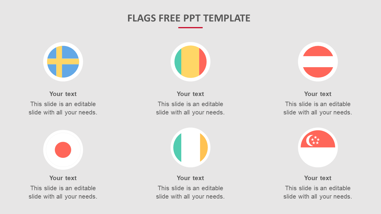 Free - Effective Flags Free PPT Template Presentation Designs